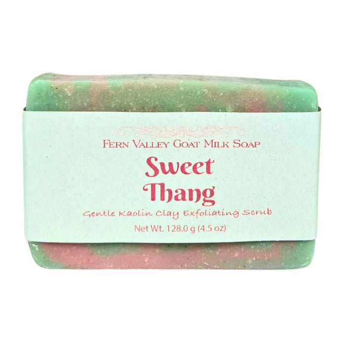 Natural Goat Milk Soap | Exfoliating Kaolin Clay Scrub | Sweet Thang by Fern Valley Soap
