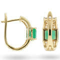 Natural Green Agate Gemstone Sterling Silver Earrings by Fine Color Jewels
