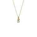 Natural Green Amethyst Pendant Necklace by Fine Color Jewels