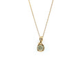 Natural Green Amethyst Pendant Necklace by Fine Color Jewels