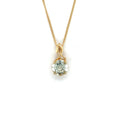 Natural Green Amethyst Pendant Necklace by Fine Color Jewels