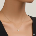 Natural Green Amethyst Pendant Necklace by Fine Color Jewels