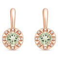 Natural Green Prasiolite Earrings Sterling Silver by Fine Color Jewels