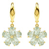 Natural Green Prasiolite Sterling Silver Earrings
