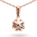 Natural Iolite & White Topaz Sterling Silver Pendant Necklace by Fine Color Jewels