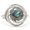 Natural Labradorite 925 Sterling Silver Statement Ring