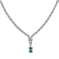 Natural London Blue Topaz Birthstone Necklace by Fine Color Jewels