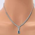 Natural London Blue Topaz Birthstone Necklace by Fine Color Jewels