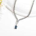 Natural London Blue Topaz Birthstone Necklace by Fine Color Jewels