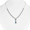 Natural London Blue Topaz Birthstone Necklace by Fine Color Jewels