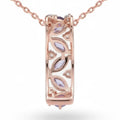 Natural Marquise Amethyst Sterling Silver Drop Pendant Necklace by Fine Color Jewels