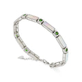 Natural Mother Of Pearl & Chrome Diopside Bracelet by Fine Color Jewels