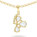 Natural Pear Rainbow Moonstone Silver Pendant Necklace by Fine Color Jewels