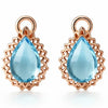 Natural Pear Shaped Sky Blue Topaz Silver Drop Earrings