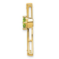 Natural Peridot and Diamond Cross Chain Slide Pendant by Fine Color Jewels