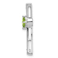 Natural Peridot and Diamond Cross Chain Slide Pendant by Fine Color Jewels