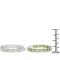 Natural Peridot Hoop Earrings by Fine Color Jewels