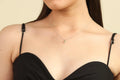 Natural Peridot Rhodium Heart Necklace by Fine Color Jewels
