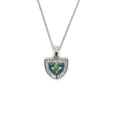 Natural Peridot Silver Amulet Necklace by Fine Color Jewels