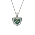 Natural Peridot Silver Amulet Necklace by Fine Color Jewels