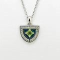 Natural Peridot Silver Amulet Necklace by Fine Color Jewels