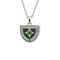 Natural Peridot Silver Amulet Necklace by Fine Color Jewels