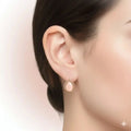 Natural Pink Opal Leverback Silver Earrings by Fine Color Jewels