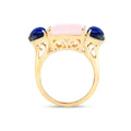 Natural Pink Opal Three Stone Ring by Fine Color Jewels