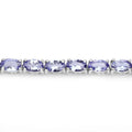 Natural Purple Tanzanite Silver Tennis Bracelet by Fine Color Jewels