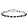 Natural Red Garnet Tennis Bracelet