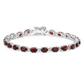 Natural Red Garnet Tennis Bracelet by Fine Color Jewels
