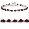 Natural Red Garnet Tennis Bracelet by Fine Color Jewels