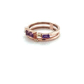 Natural Rhodolite and Multi Stone Silver Ring by Fine Color Jewels