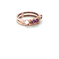 Natural Rhodolite and Multi Stone Silver Ring by Fine Color Jewels