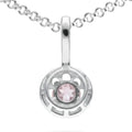 Natural Rose Quartz Pendant Necklace by Fine Color Jewels