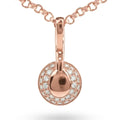 Natural Round Amethyst Sterling Silver Pendant Necklace by Fine Color Jewels