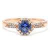 Natural Round Iolite Sterling Silver Ring