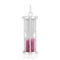 Natural Ruby Hourglass Pendant Necklace by Fine Color Jewels