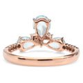 Natural Sky Blue Topaz 3 Stone Silver Ring by Fine Color Jewels