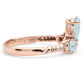 Natural Sky Blue Topaz 3 Stone Silver Ring by Fine Color Jewels
