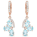 Natural Sky Blue Topaz Flower Drop Earrings by Fine Color Jewels