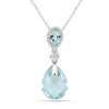 Natural Sky-Blue Topaz Necklace Women