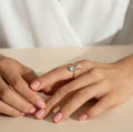 Natural Sky Blue Topaz Sterling Silver Bypass Ring by Fine Color Jewels