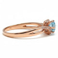 Natural Sky Blue Topaz Stone Bypass Ring Silver by Fine Color Jewels