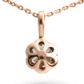 Natural Smoky Quartz Silver Floral Pave Necklace by Fine Color Jewels