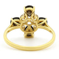 Natural Smoky Quartz Silver Leaf Clover Ring by Fine Color Jewels