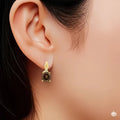 Natural Smoky Quartz Silver Leverback Earrings by Fine Color Jewels