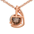 Natural Smoky Quartz trendy Silver Necklace by Fine Color Jewels