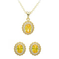Natural Yellow Citrine Jewelry Set by Fine Color Jewels