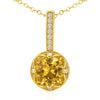 Natural Yellow Citrine Sterling Silver Pendant